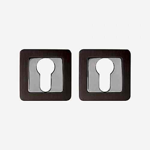 Накладка под цилиндр PUNTO ET QR, графит/хром, алюминий